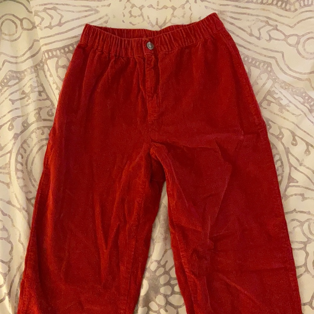 RARE Brandy Melville red corduroy pants